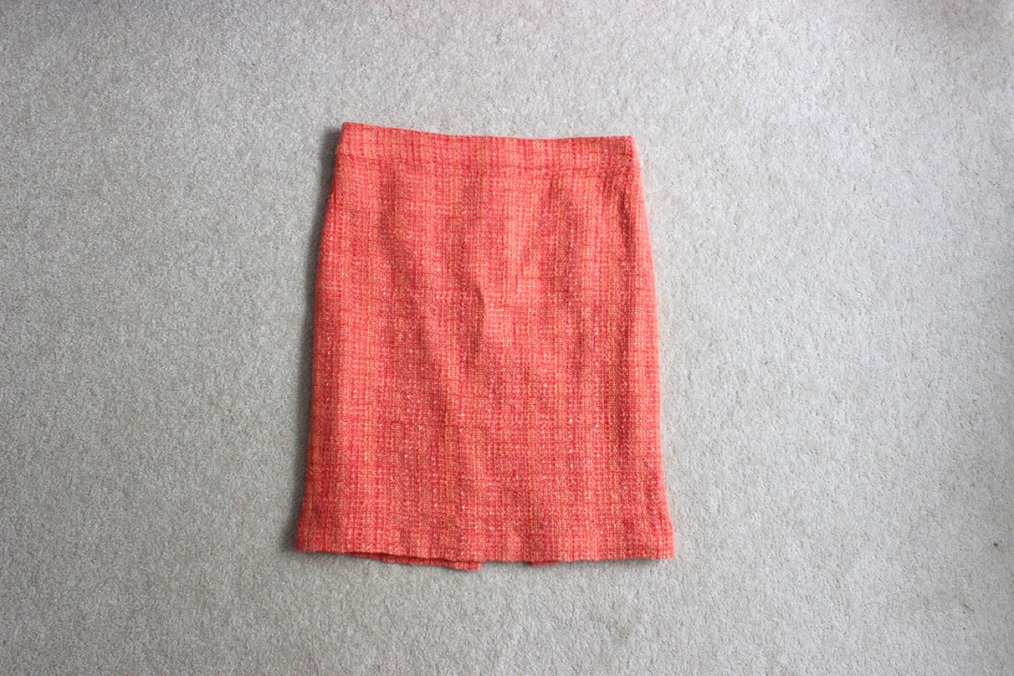 J.Crew Coral Tweed Pencil Skirt - 4