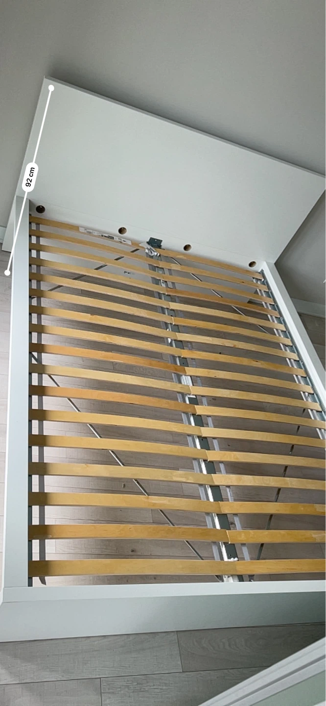 White Bed Frame with Slats