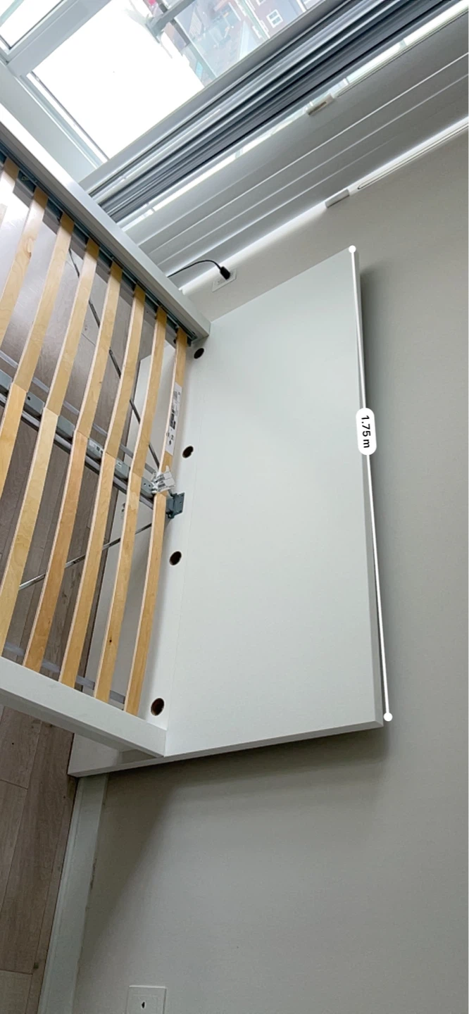 White Bed Frame with Slats - photo 4