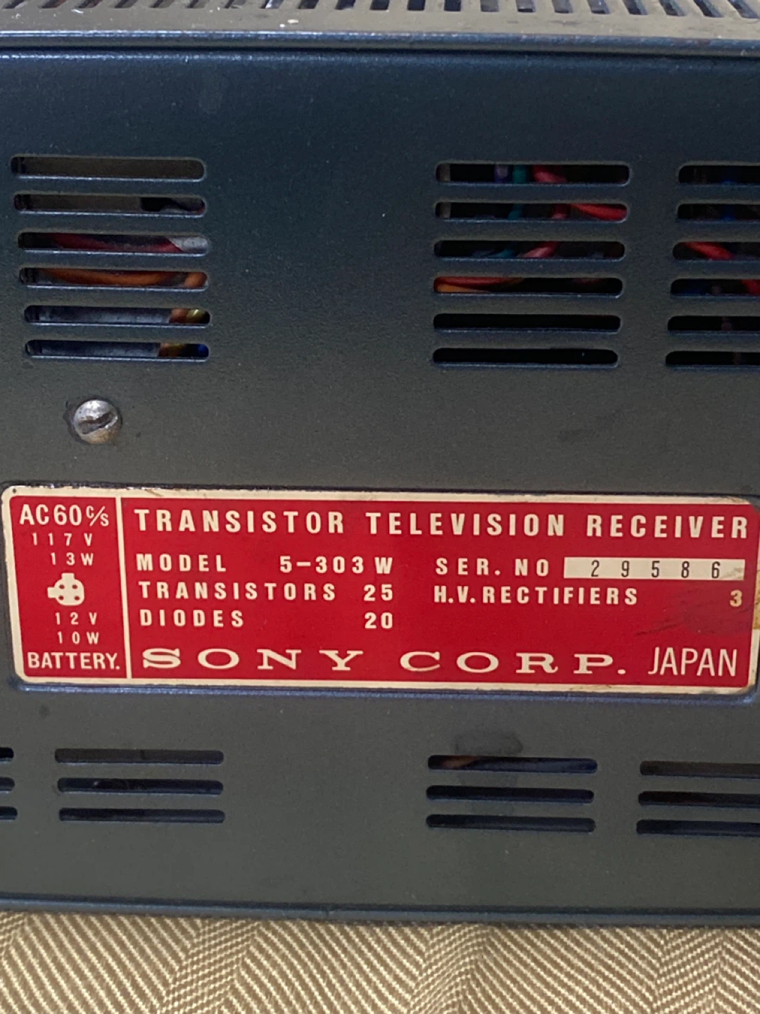 VINTAGE - Sony 5-303W Transistor Television Receiver - photo 4