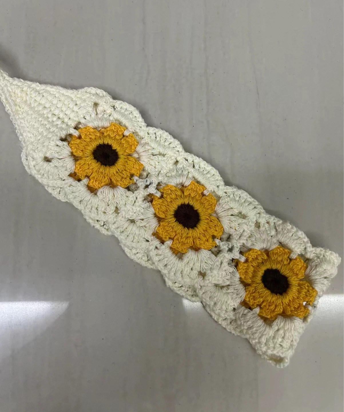 Crocheted Sunflower Headband - photo 2