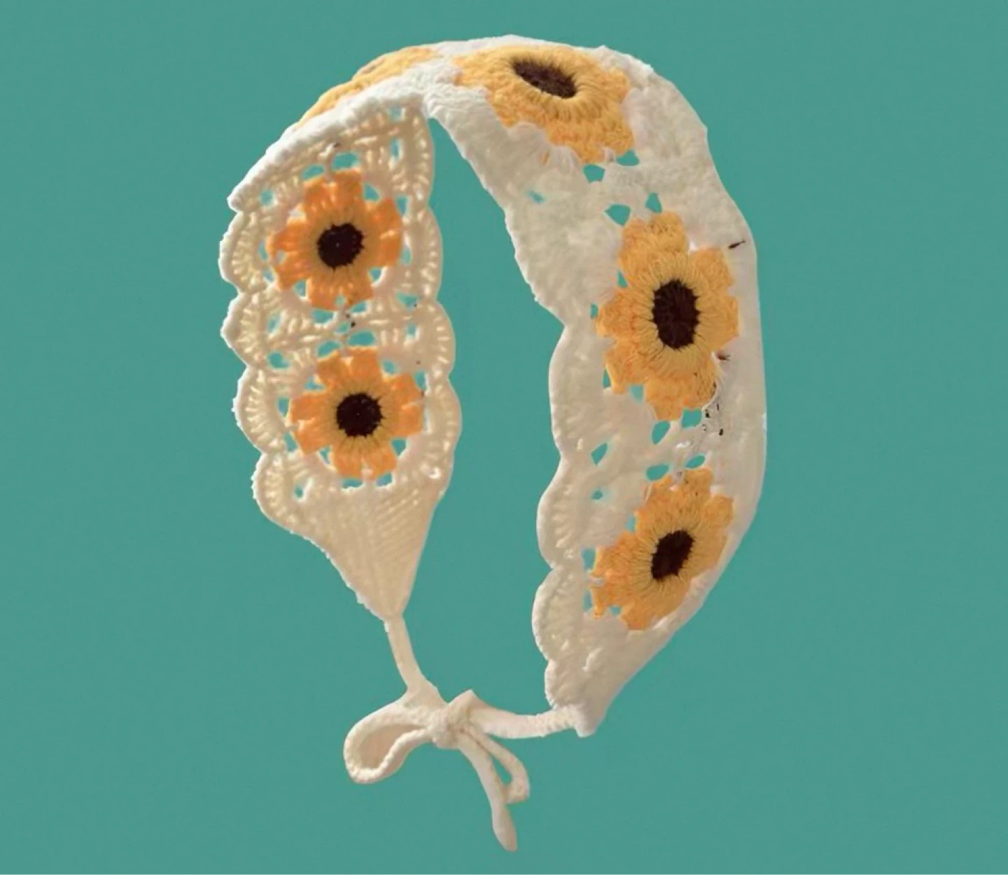 Crocheted Sunflower Headband