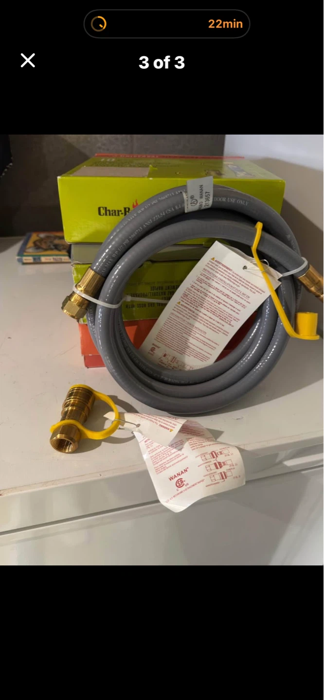 Char-Broil 10 ft. Propane/Natural   Gas Hose with Quick Connect - photo 2