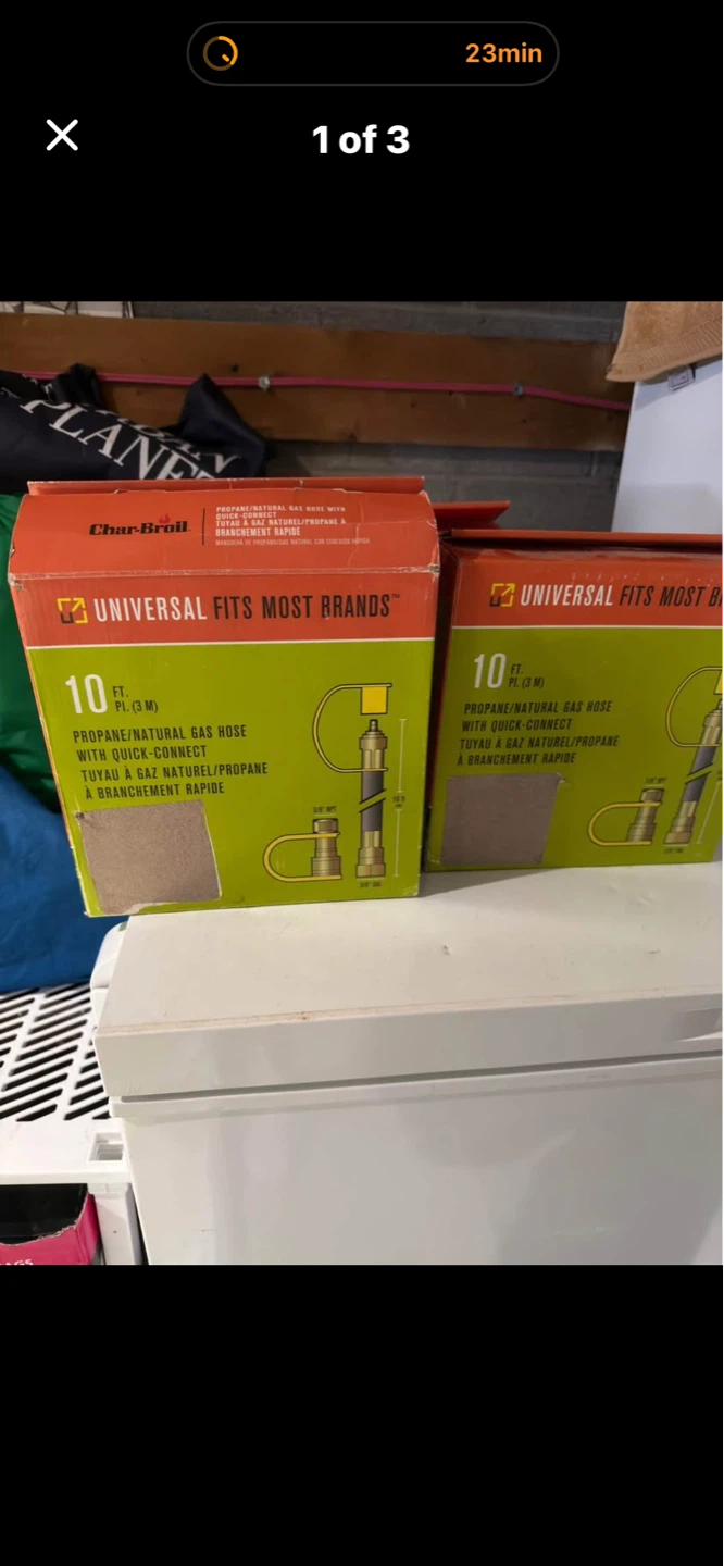 Char-Broil 10 ft. Propane/Natural   Gas Hose with Quick Connect