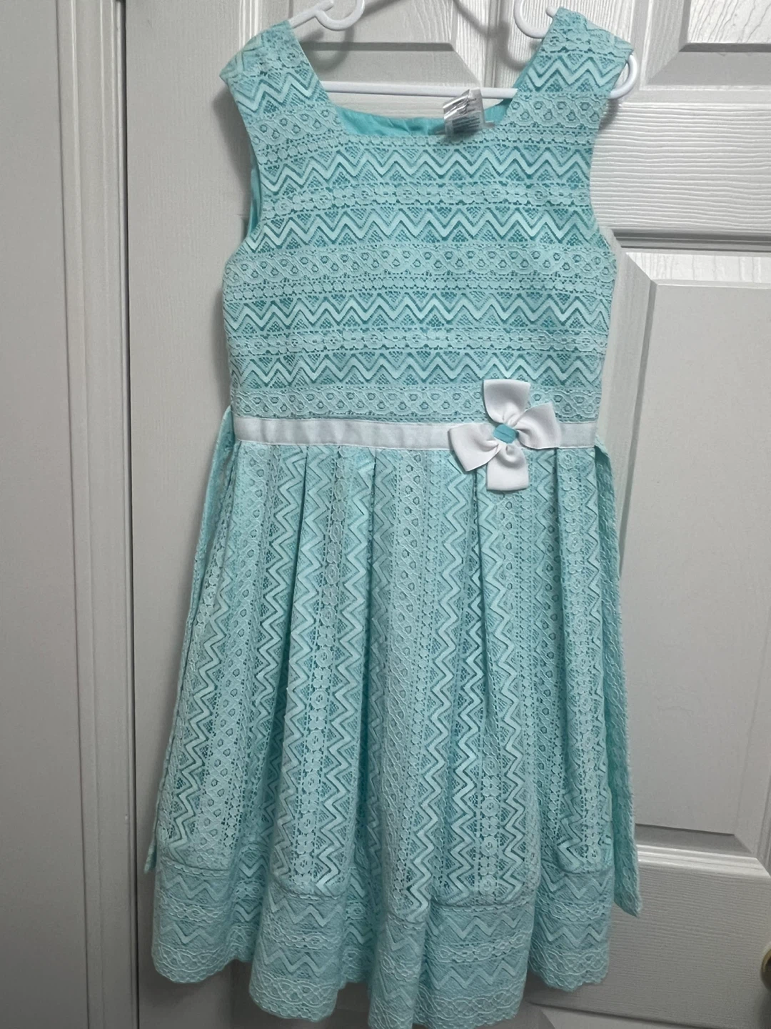 Jona Michelle Size 12 Aqua Lace Dress