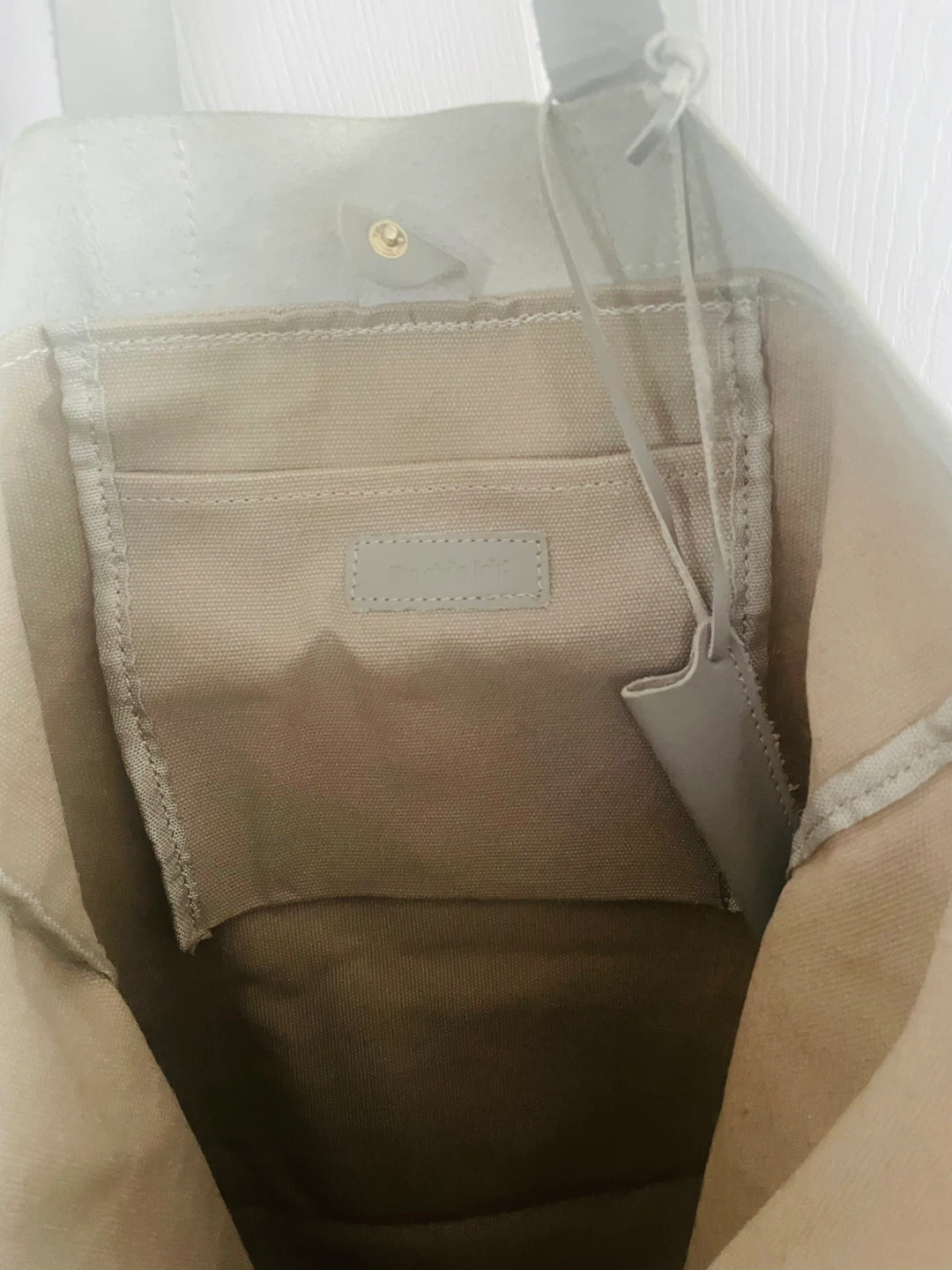 Canvas Tote Bag with Leather Trim - photo 3