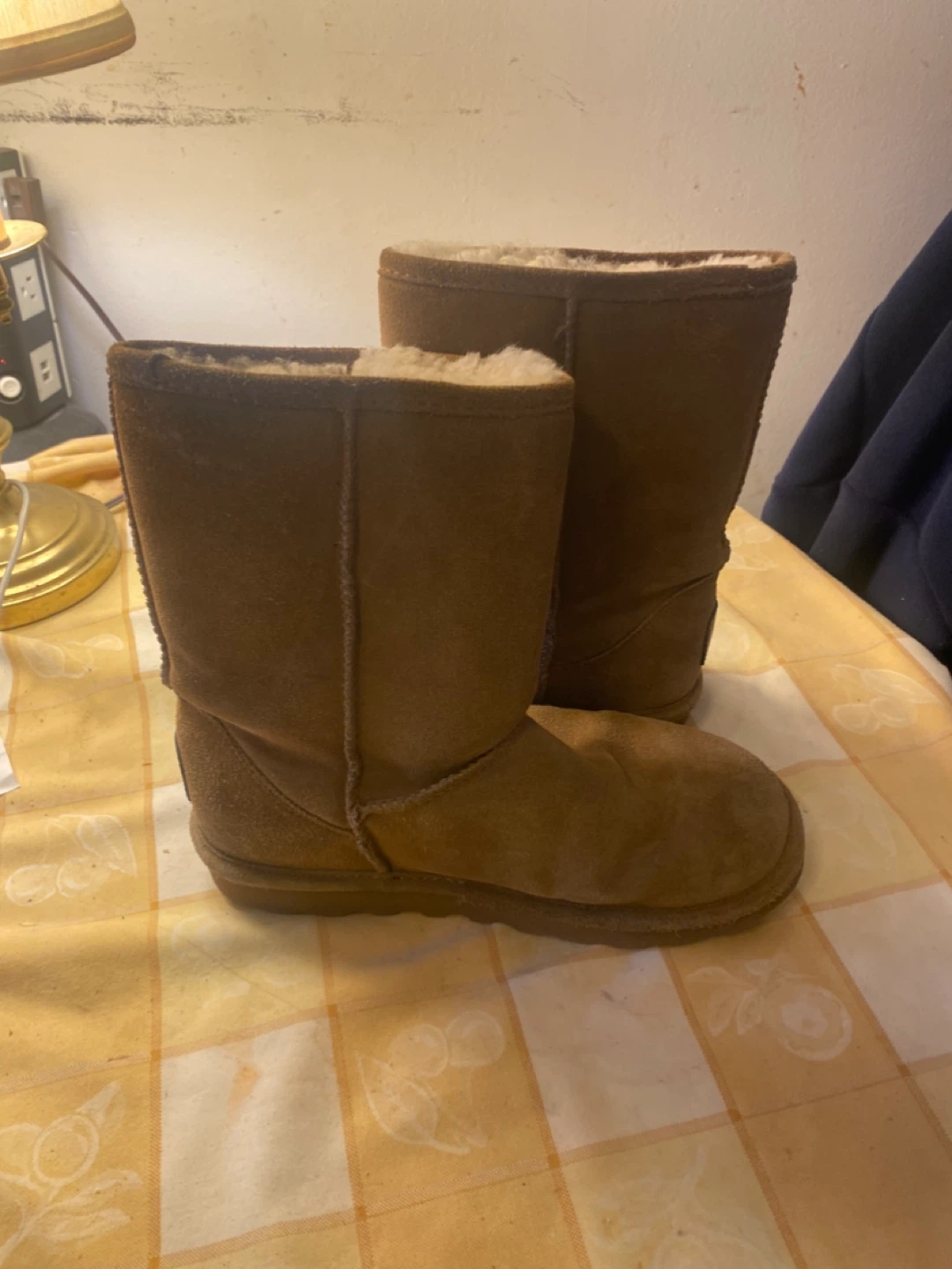 Brown Suede Sheepskin Lined Boots - photo 3