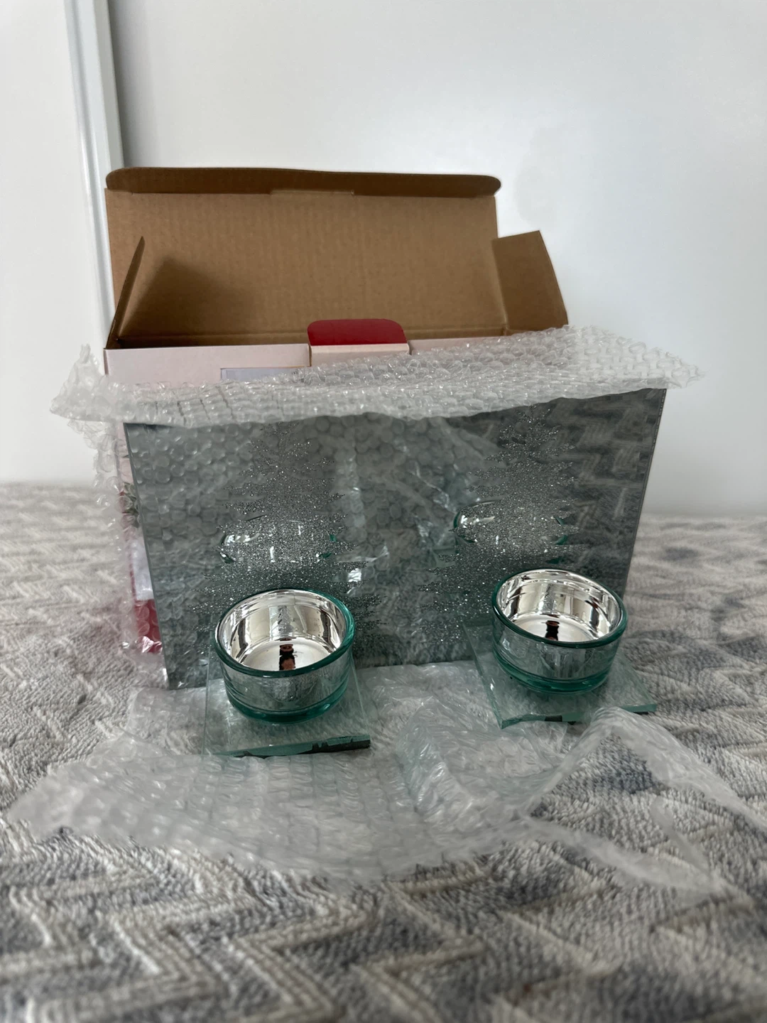 Holiday Stuff Winter Forest Glass Tealight Holder - photo 3