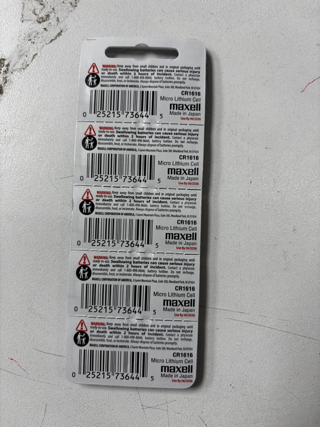 Maxell CR1616 Lithium Coin Batteries - 5 Pack - photo 2