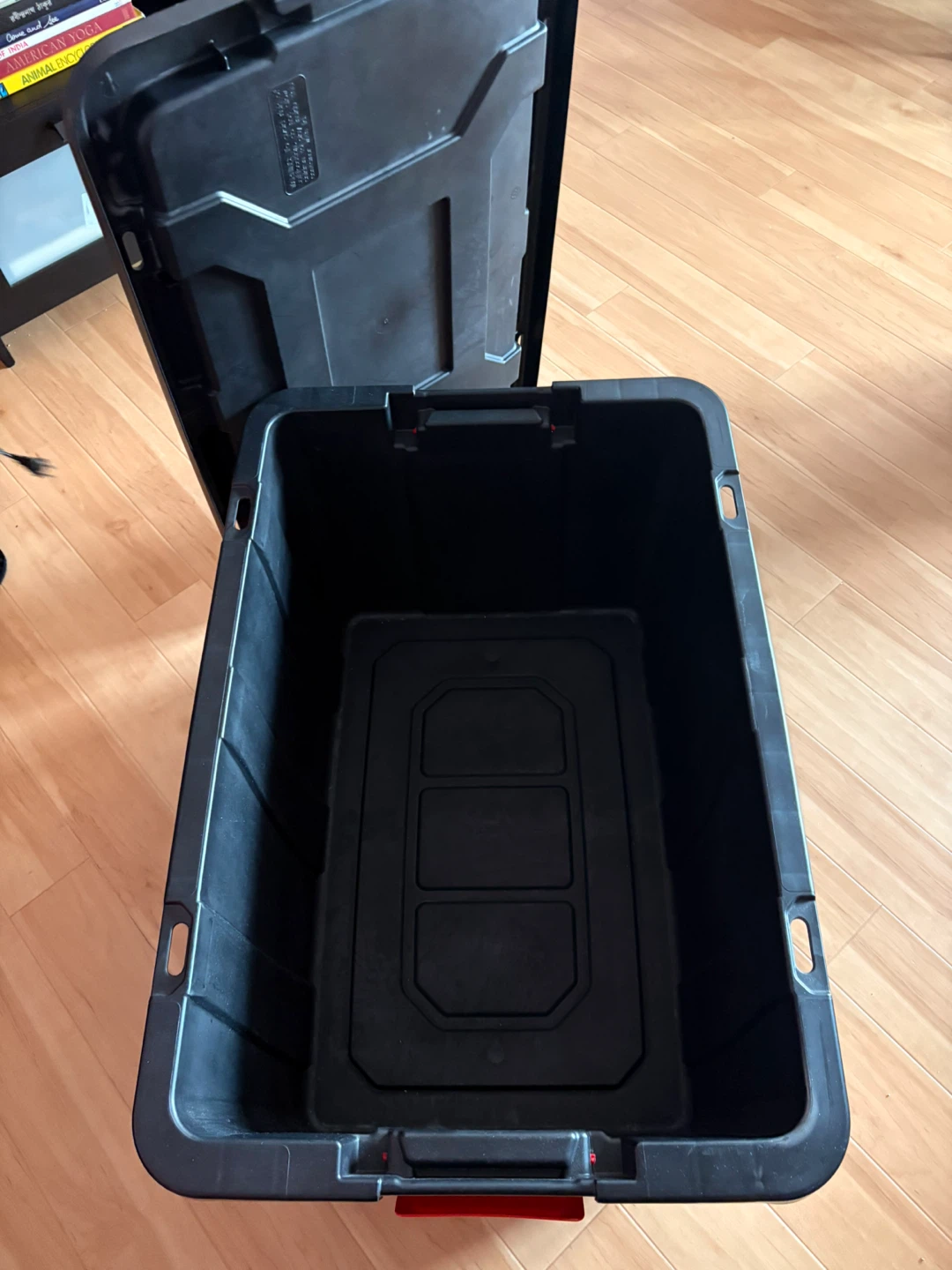 Black Storage Tote with Lid - photo 2