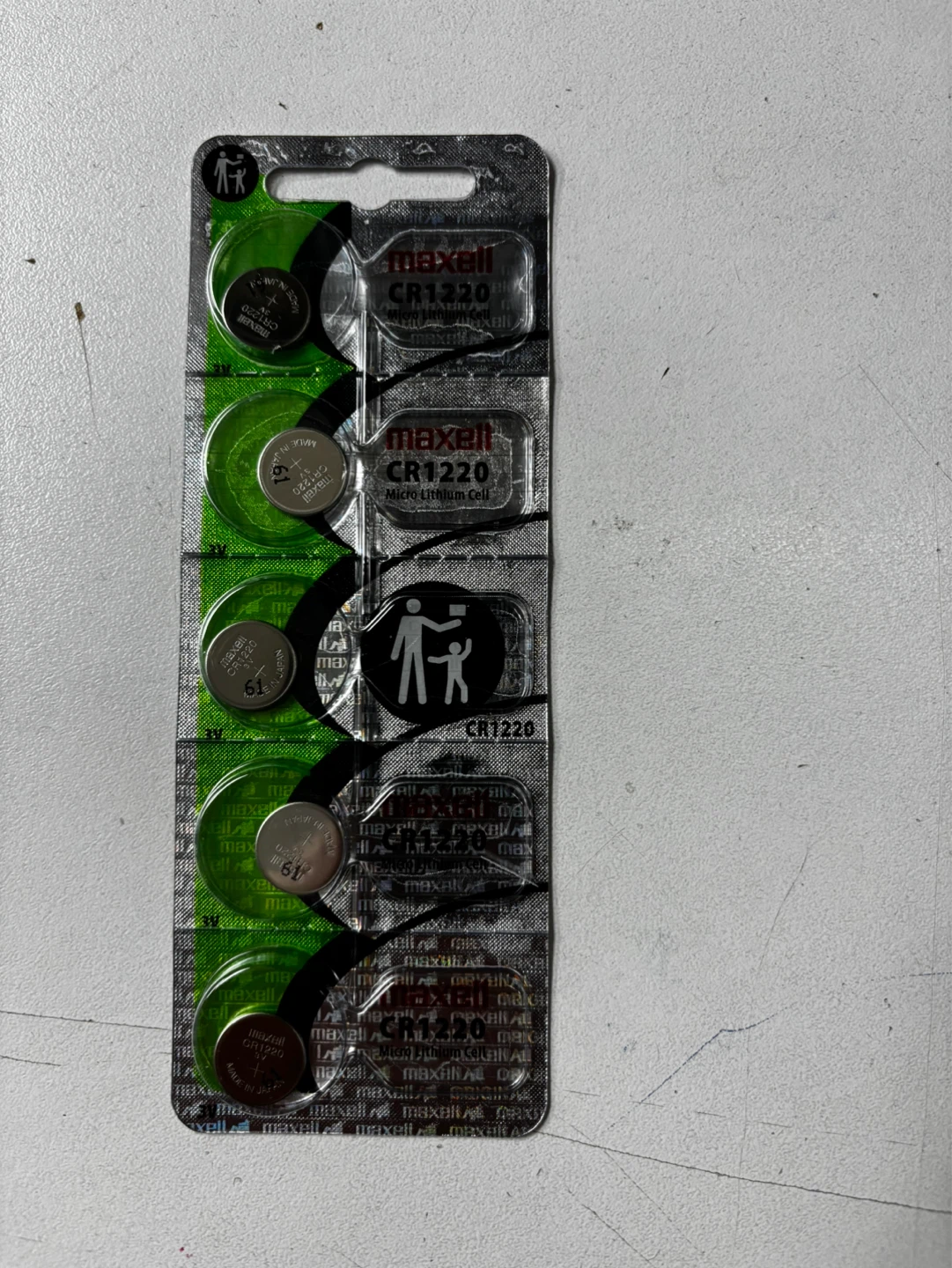 Maxell CR1220 Lithium Coin Cell Batteries - 5 Pack