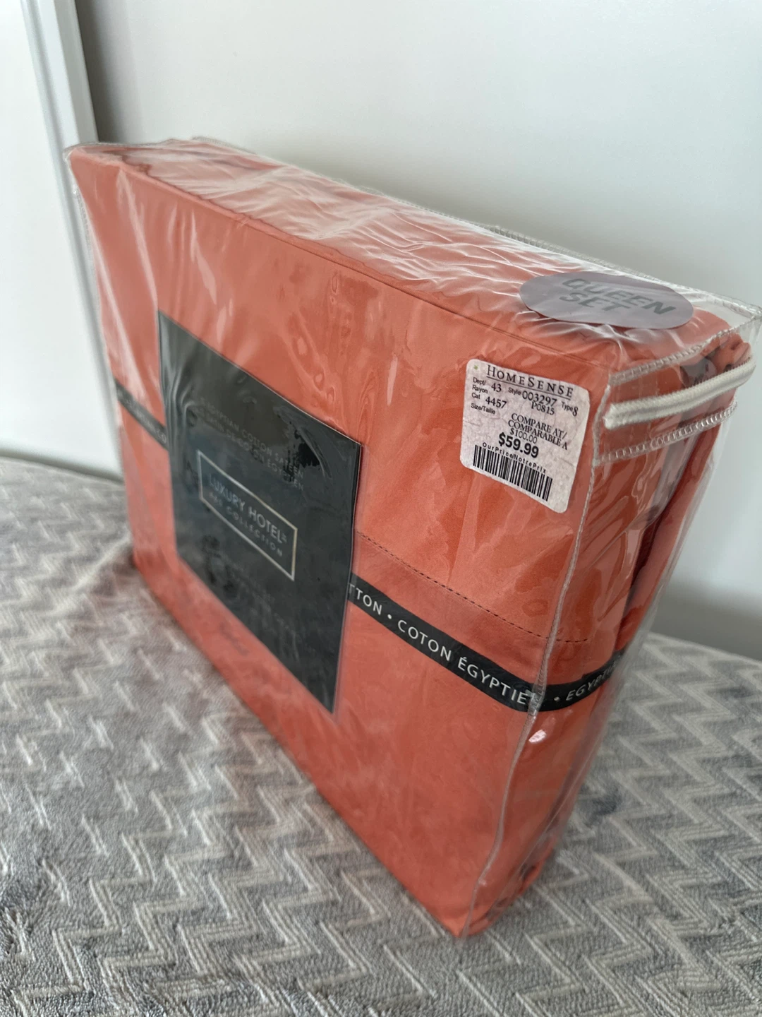 Luxury Hotels100% Egyptian Cotton Queen Sheets - Coral - photo 3