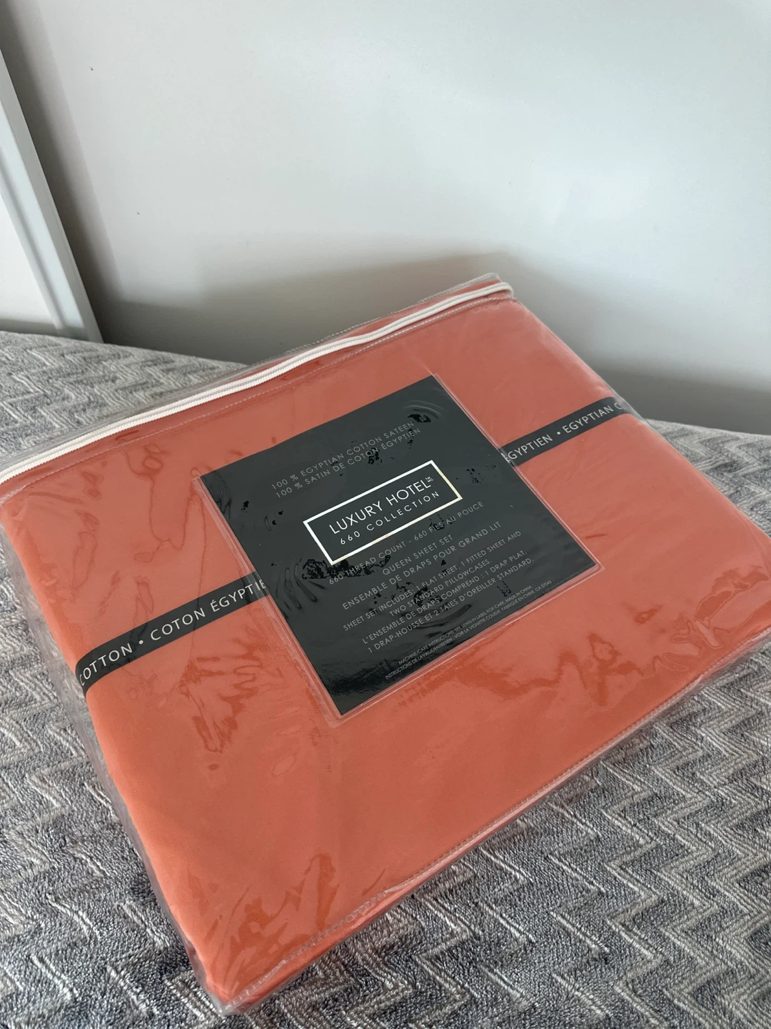 Luxury Hotels100% Egyptian Cotton Queen Sheets - Coral - photo 2