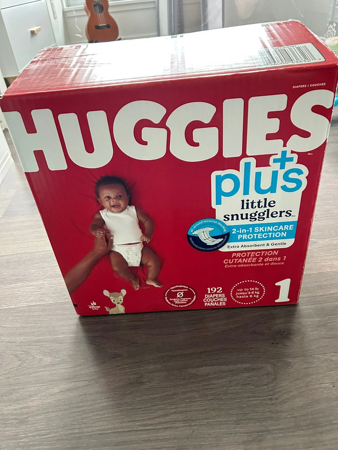 Huggies Plus Little Snugglers Diapers Size 1 - 192 Count