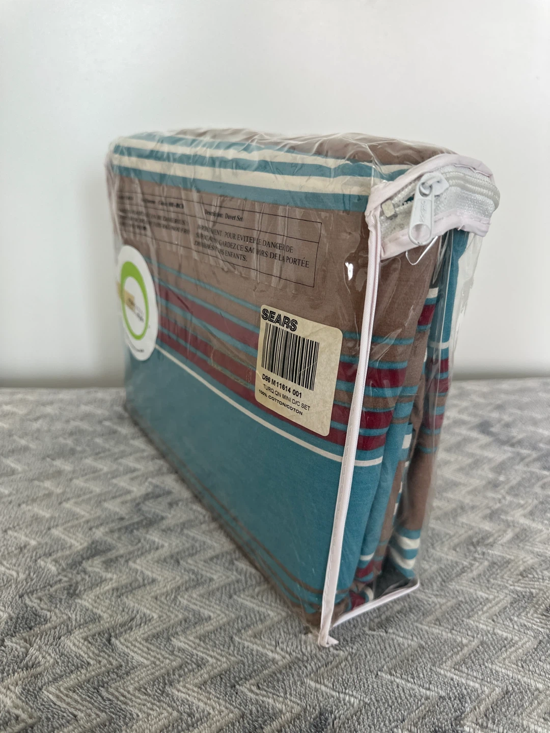 Sears Queen Duvet Set - Striped Cotton - photo 3