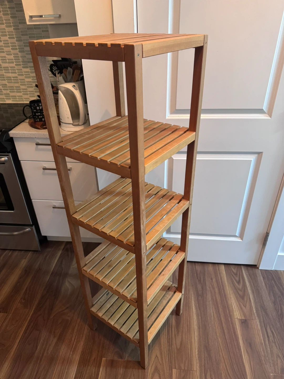 Wooden 4-Tier Shelf Unit