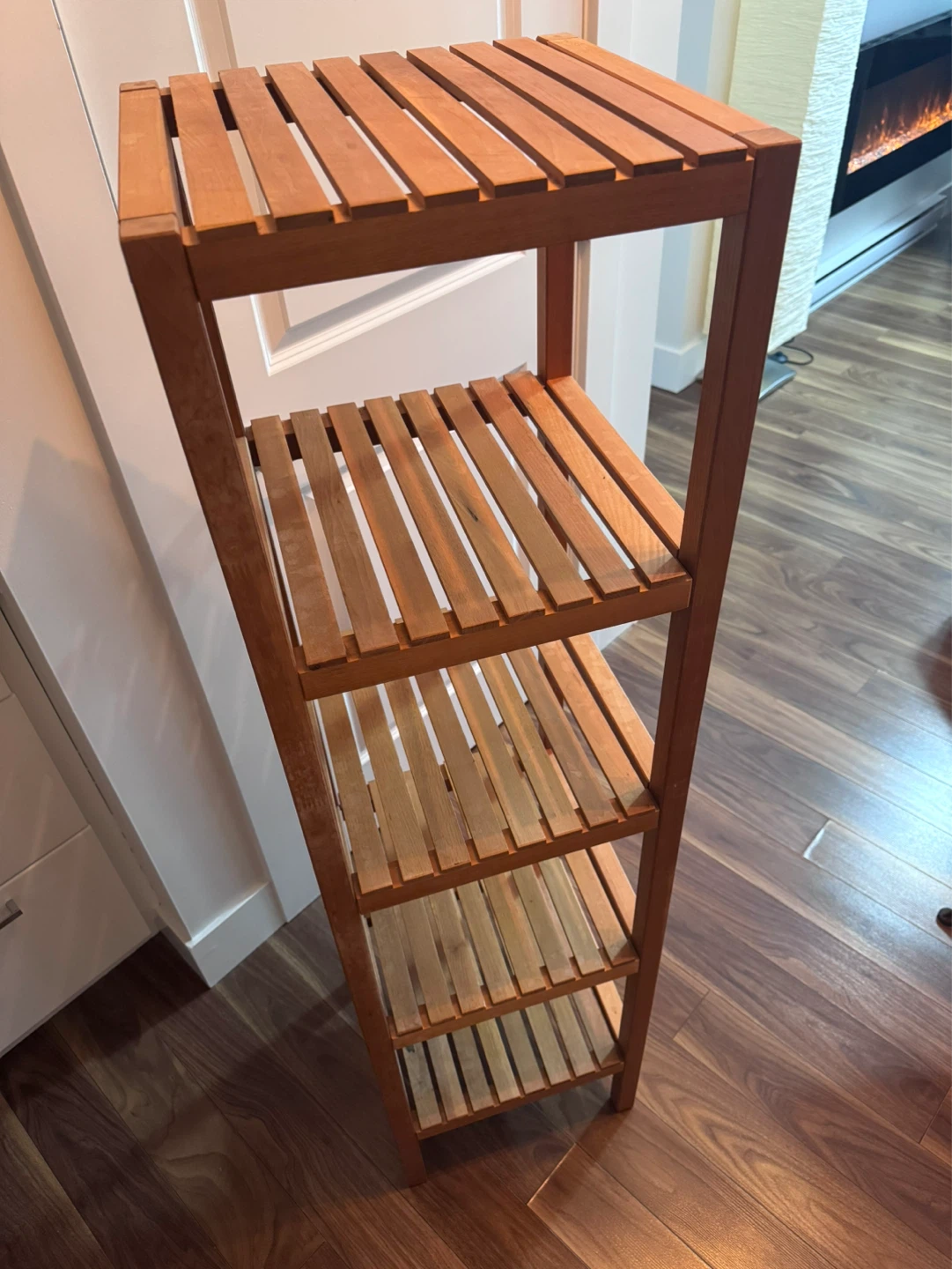 Wooden 4-Tier Shelf Unit - photo 3