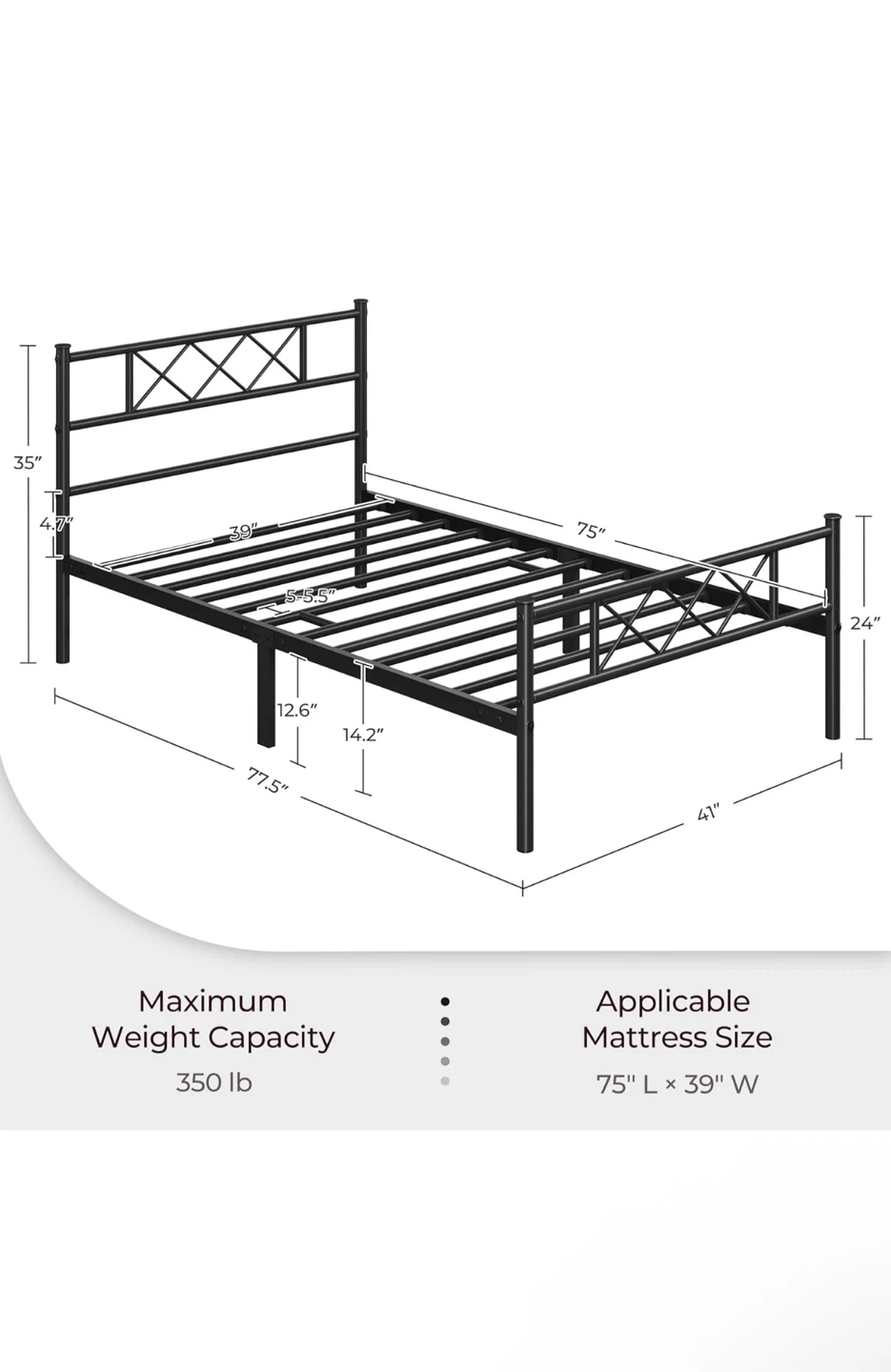 Twin Metal Bed Frame