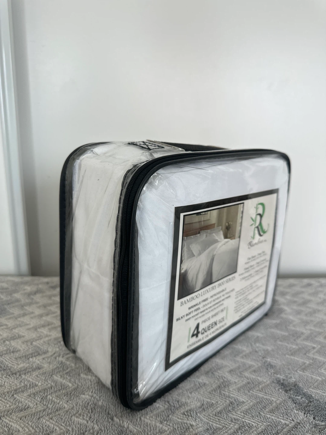 R Bamboo Inc. 1900 Series Queen Sheet Set - White - photo 3