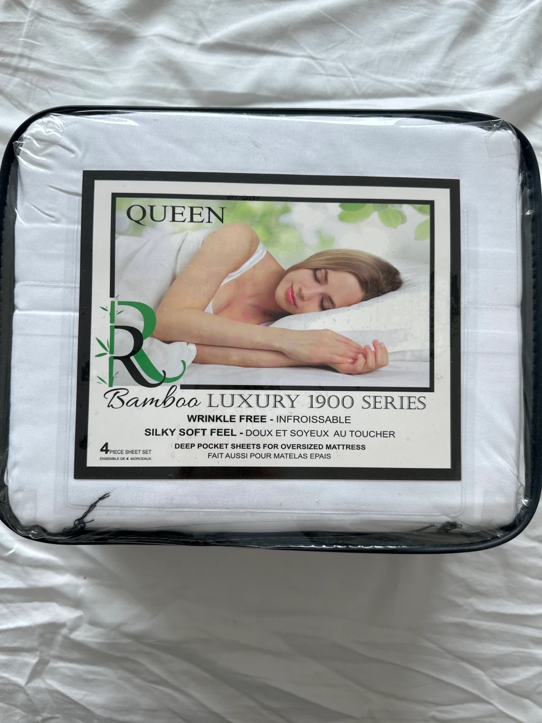 R Bamboo Inc. 1900 Series Queen Sheet Set - White - photo 2