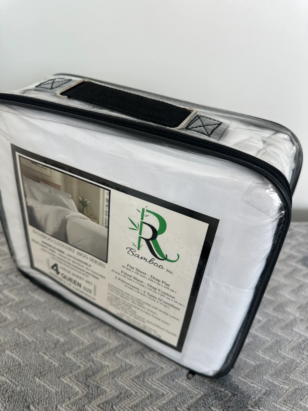 R Bamboo Inc. 1900 Series Queen Sheet Set - White - photo 4