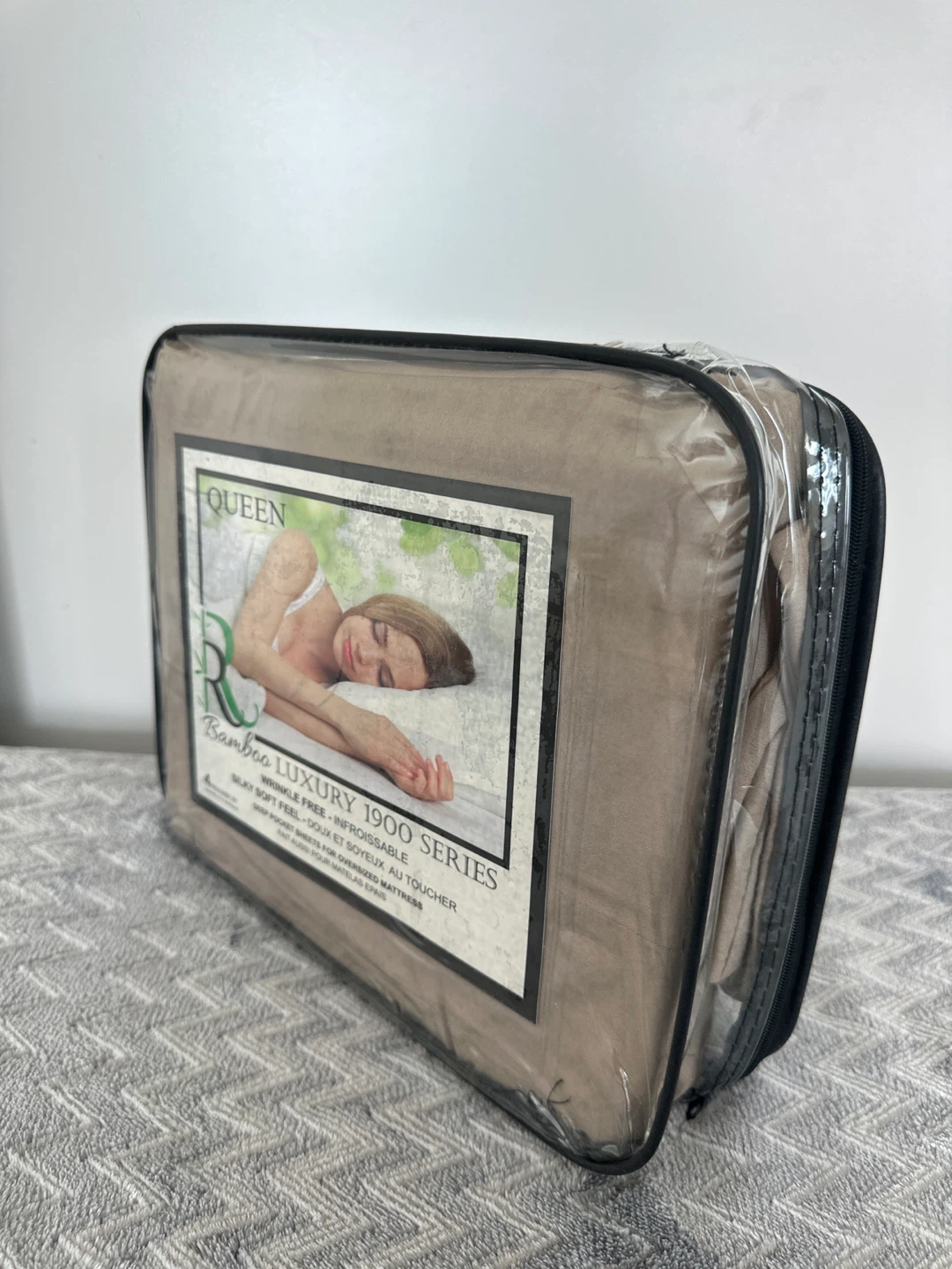 Bamboo Luxury 1900 Series Queen Sheet Set - Taupe - photo 3