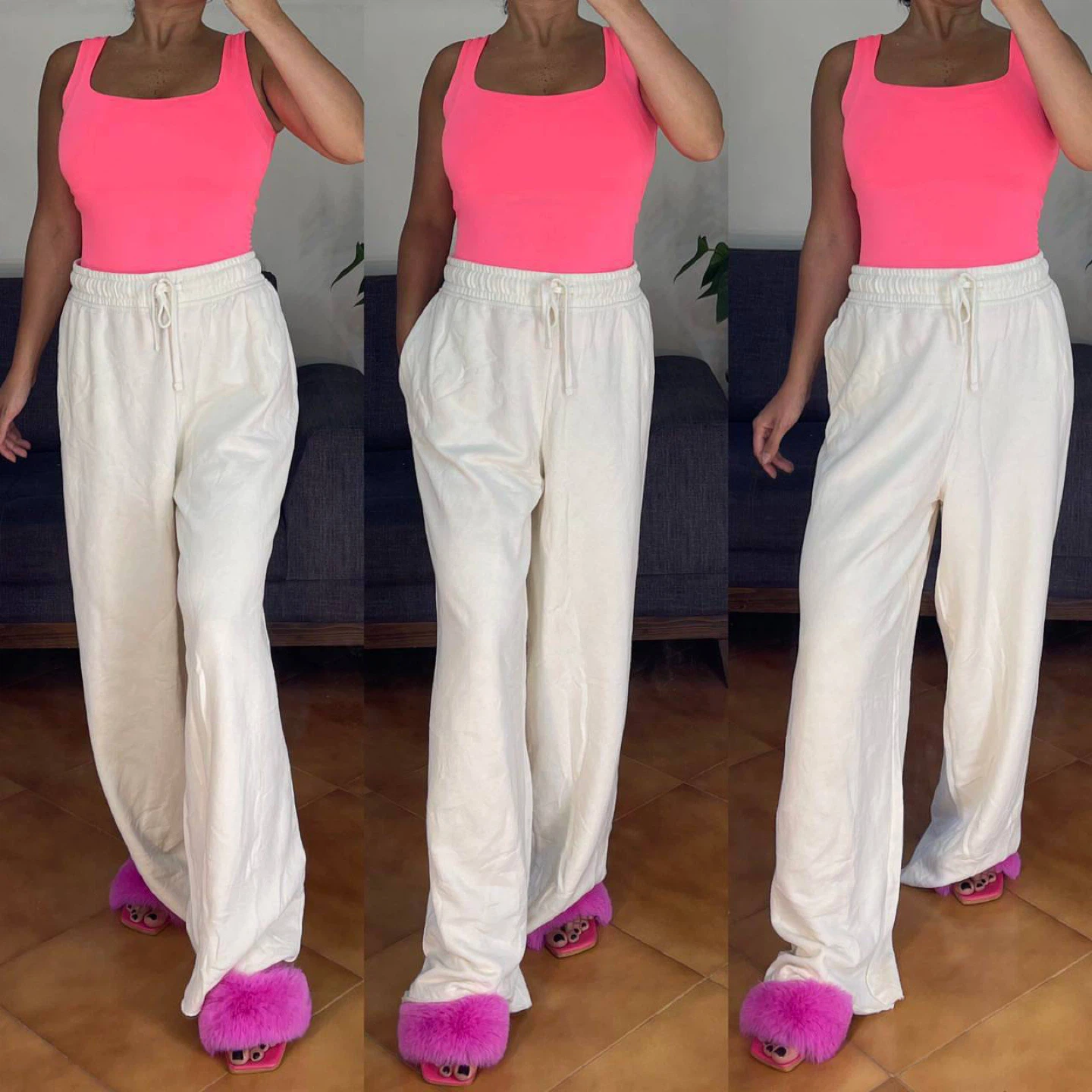 Pink Faux Fur Slide Slippers - photo 3