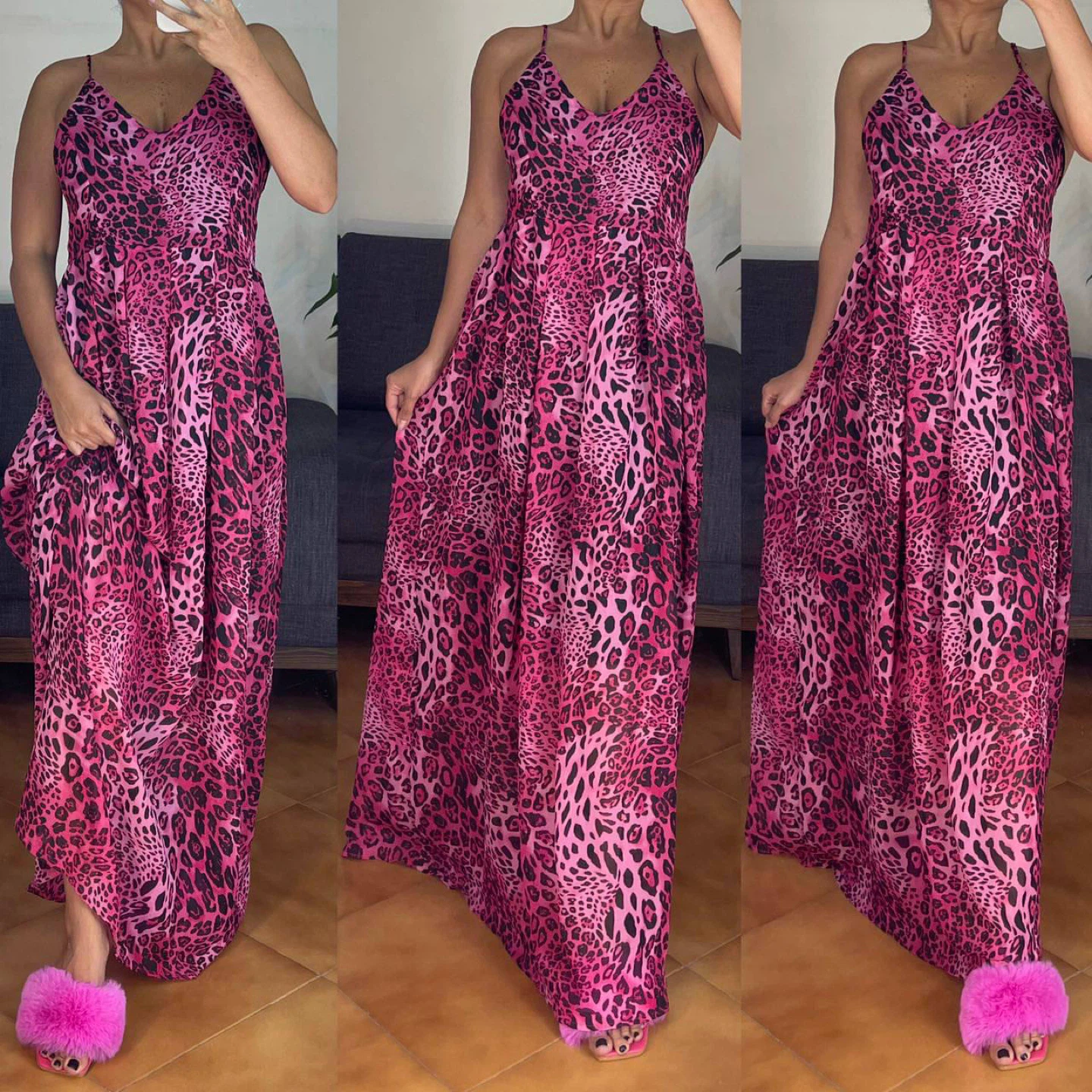 Pink Faux Fur Slide Slippers - photo 2