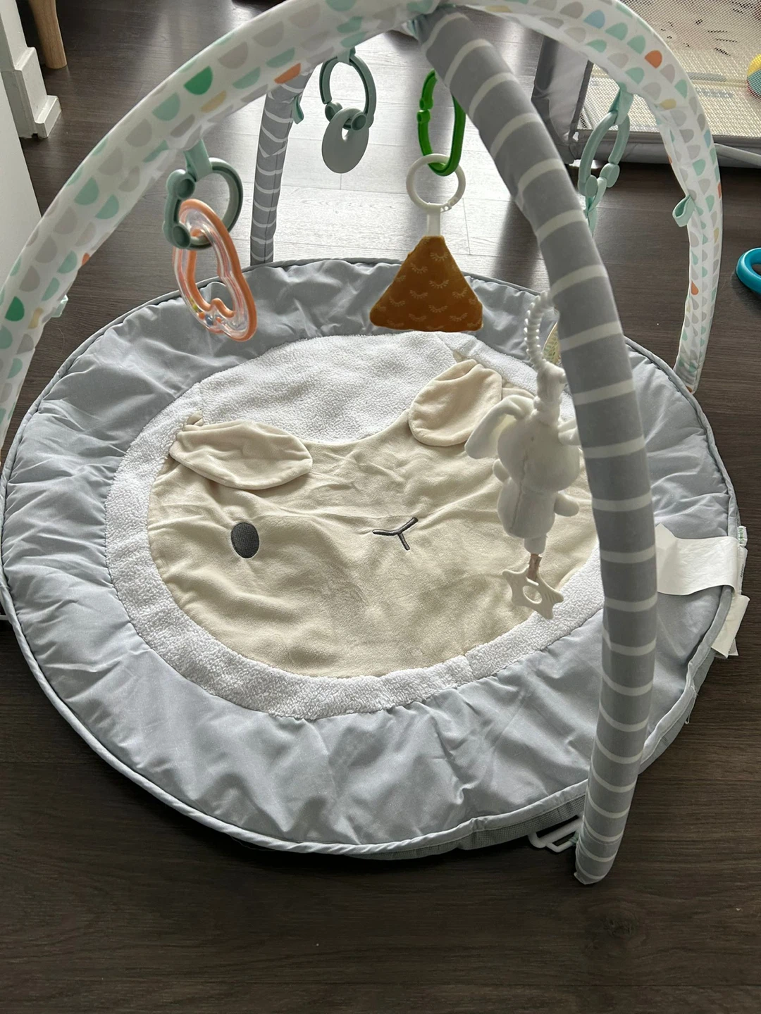 Baby Play Gym Mat with Detachable Toys - Sage Green - photo 2