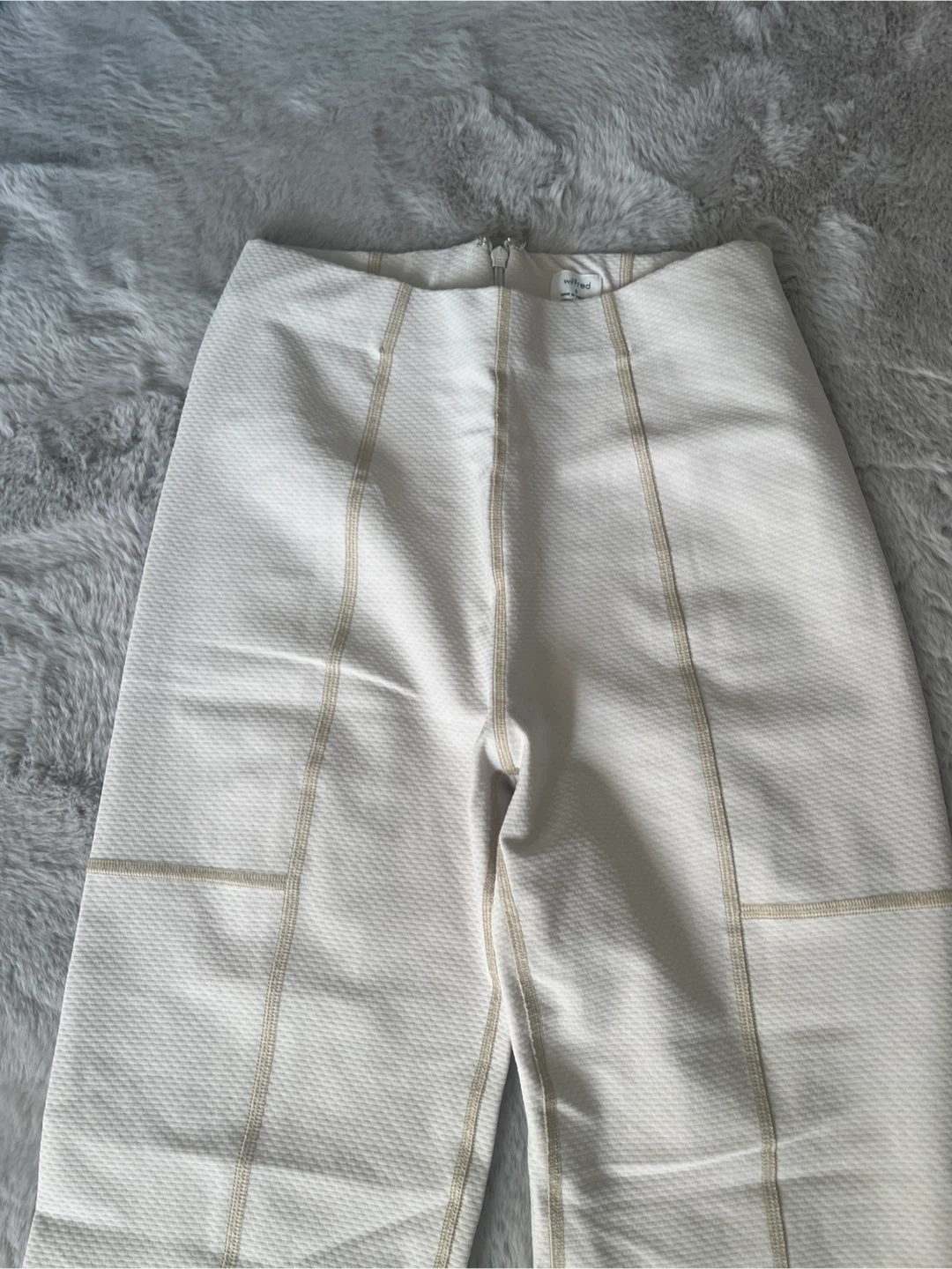 White High-Waisted Flare Pants - photo 2