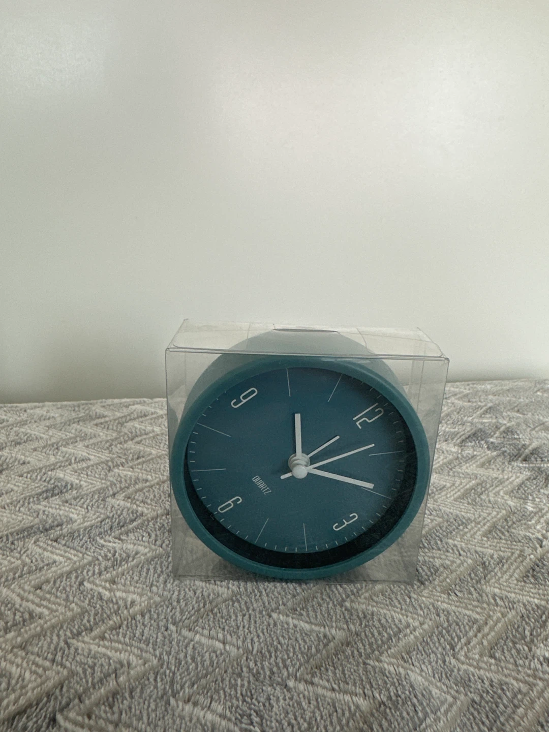 Teal Quartz Alarm Clock in Box