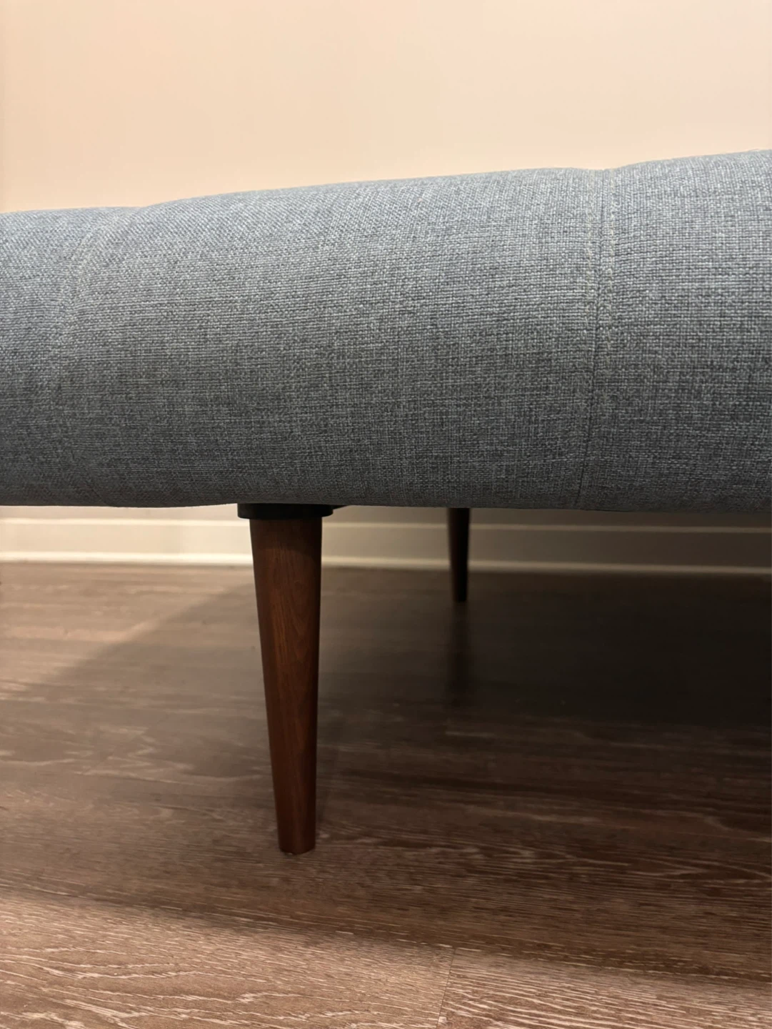 Blue Mid-Century Modern Futon Sofa - photo 3