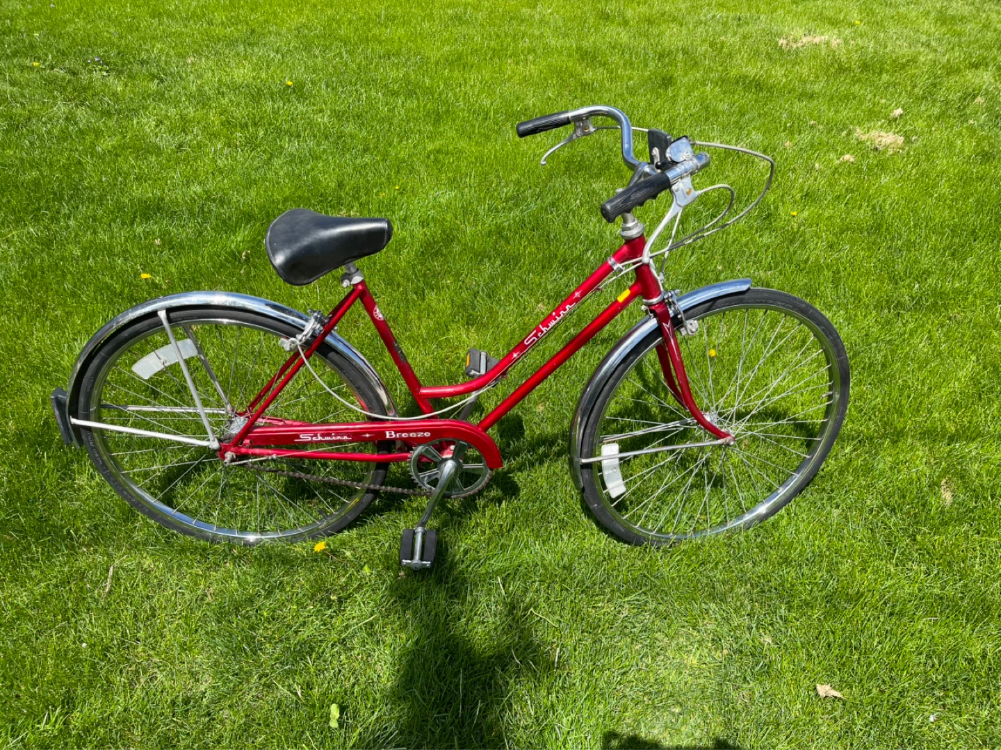 Red Schwinn Breeze Women's Cruiser Bike