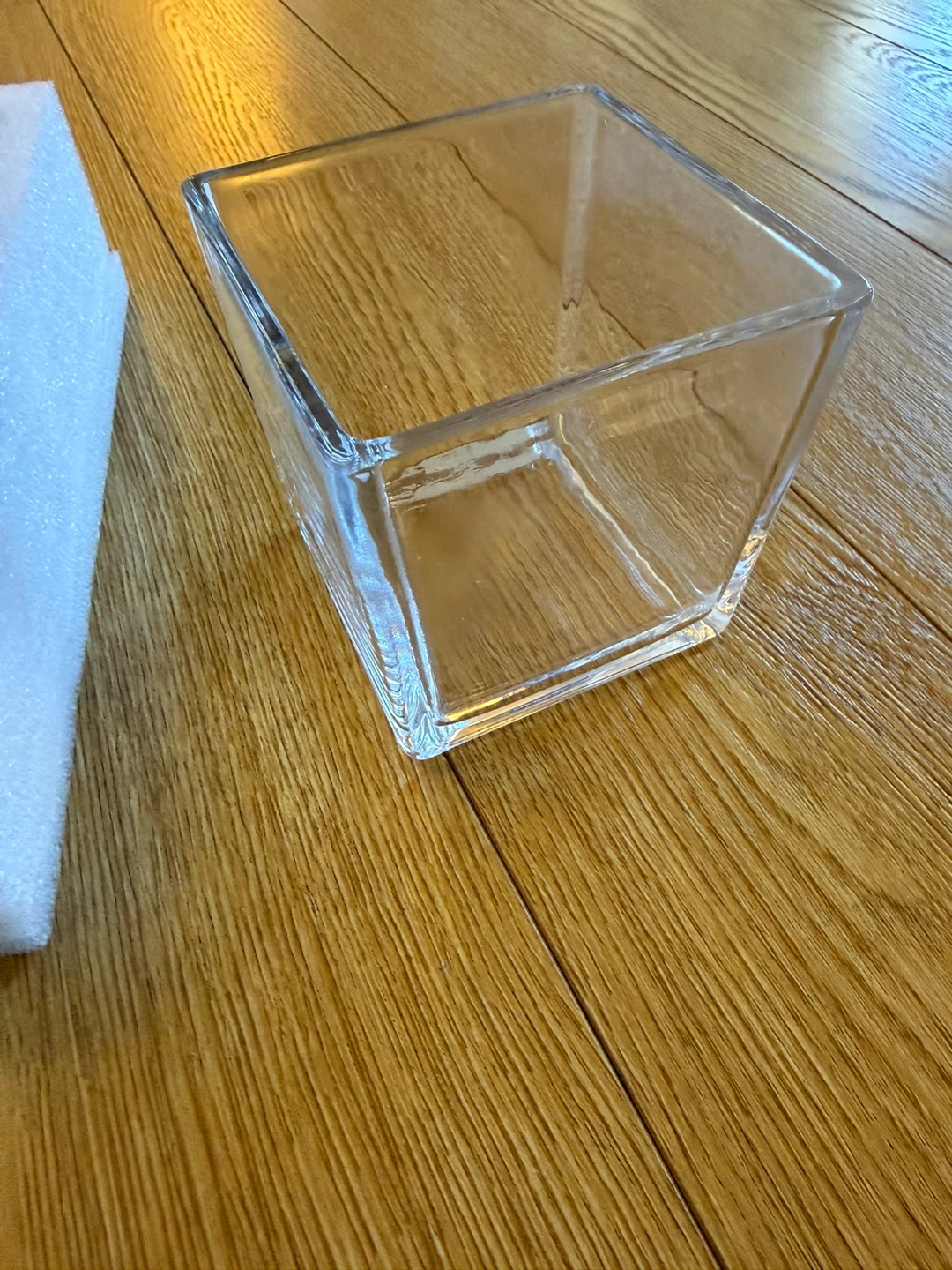 Set of 6 Clear Glass Square Vases - photo 3