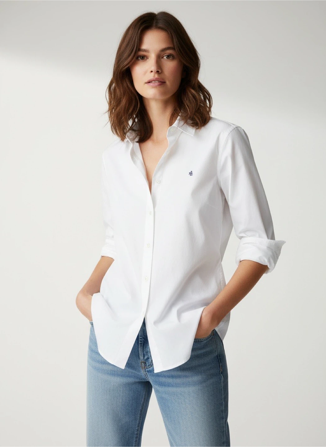 Lauren Ralph Lauren White Button-Down Shirt Size 6