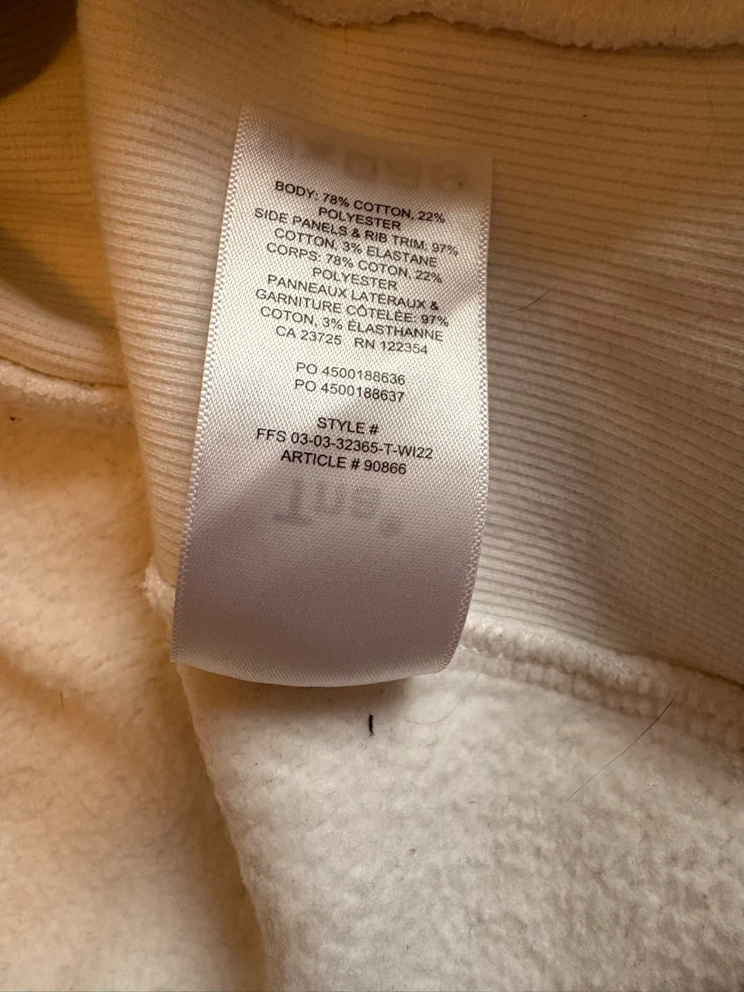 TNA Cozy Fleece Sweatshirt - White - Size L - photo 5