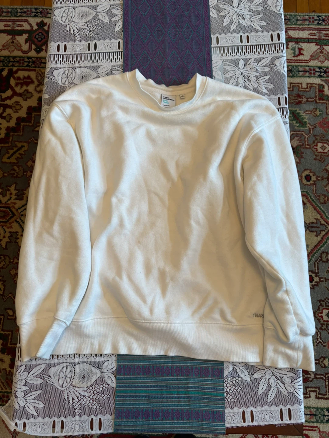 TNA Cozy Fleece Sweatshirt - White - Size L