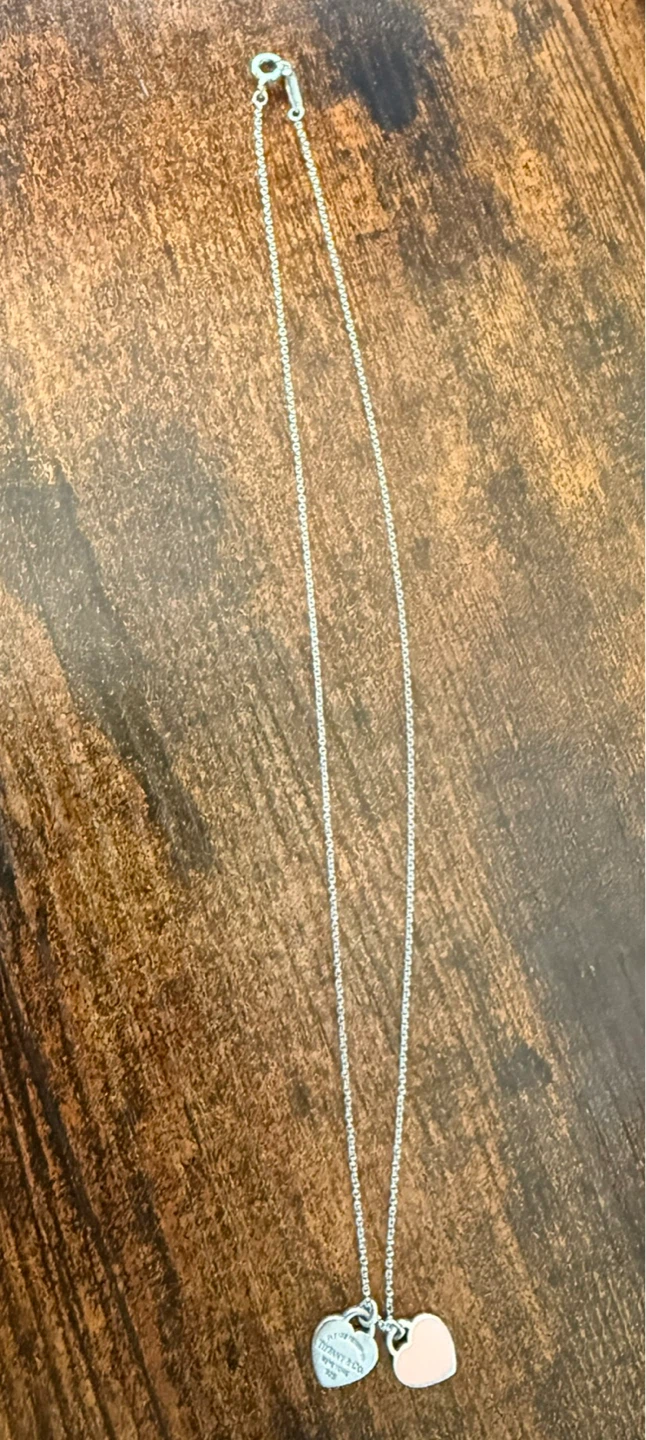 Tiffany & Co. Sterling Silver Heart Tag Necklace pink - photo 4