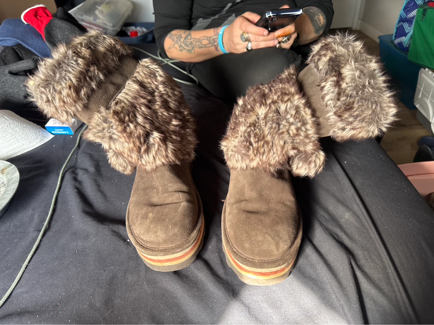 Brown Faux Fur Lined Boots