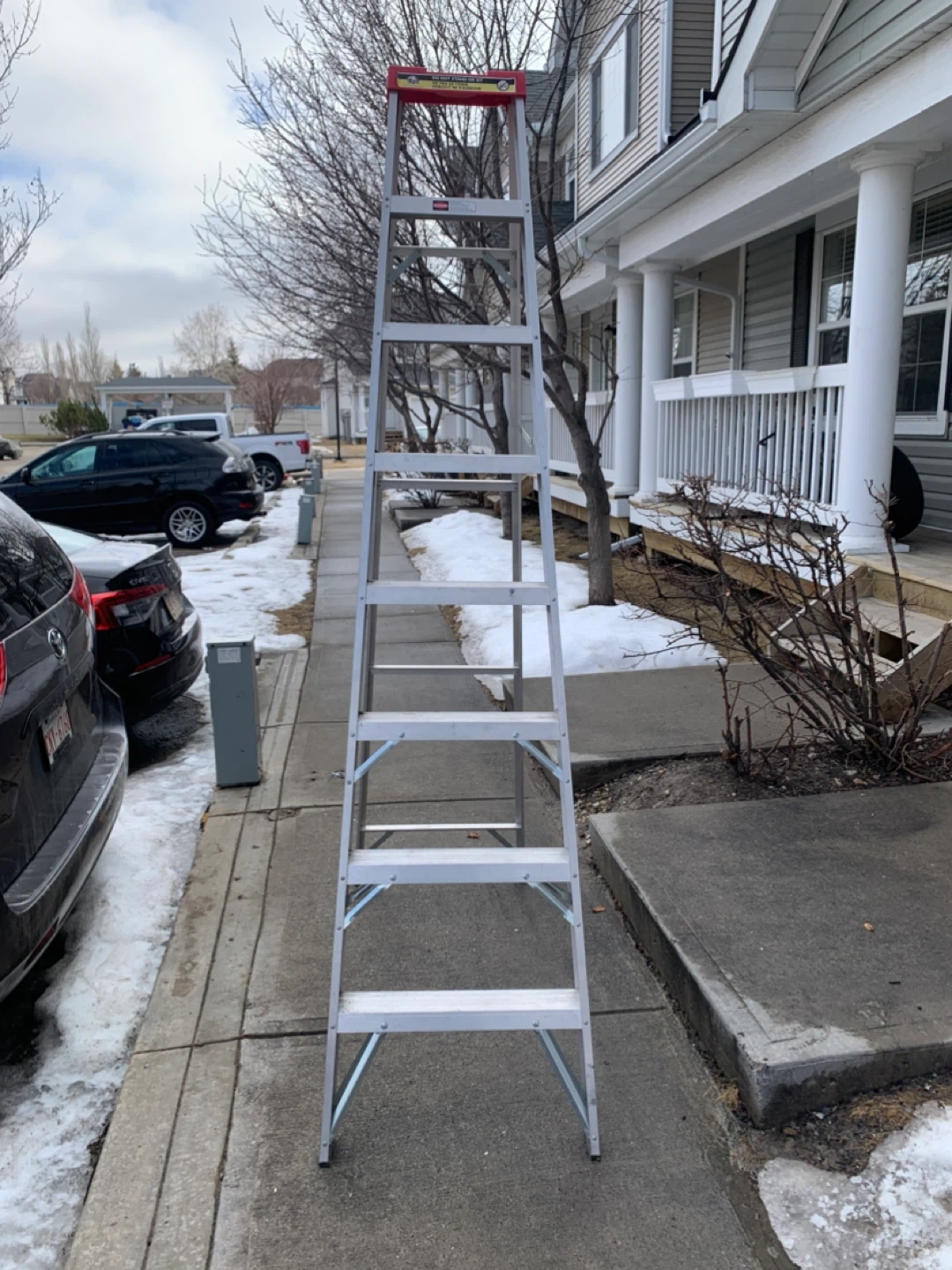 8 ft Werner Aluminum Step Ladder - used. - photo 2