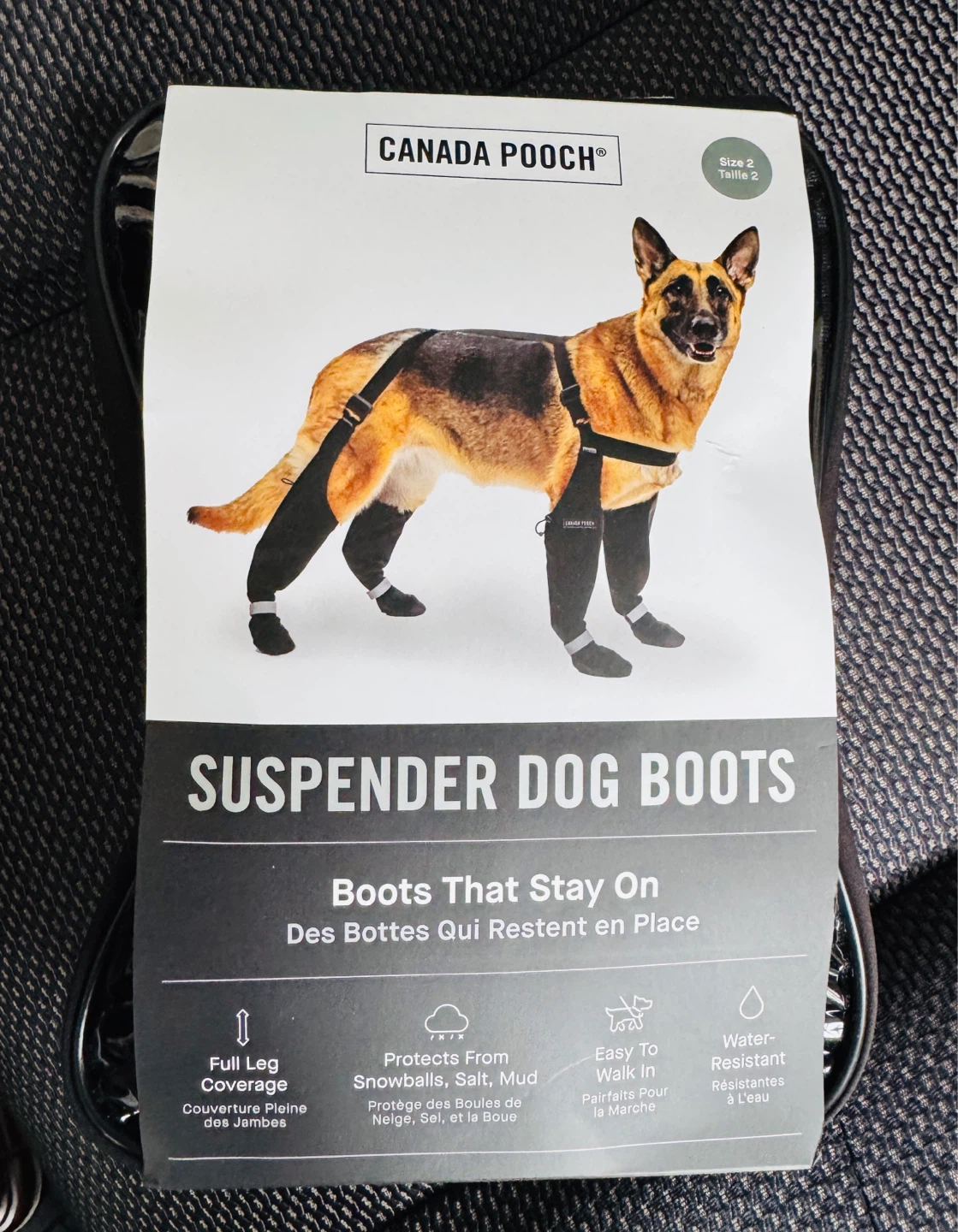 Canada Pooch Suspender Dog Boots - Size 2