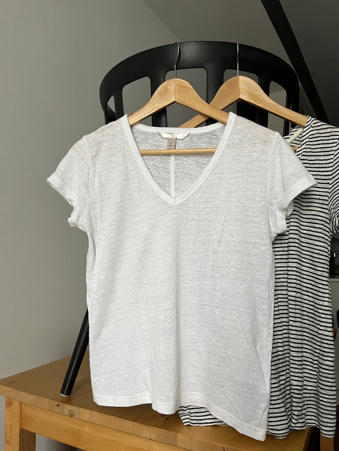 2 Linen Ts White and Stripe - photo 2
