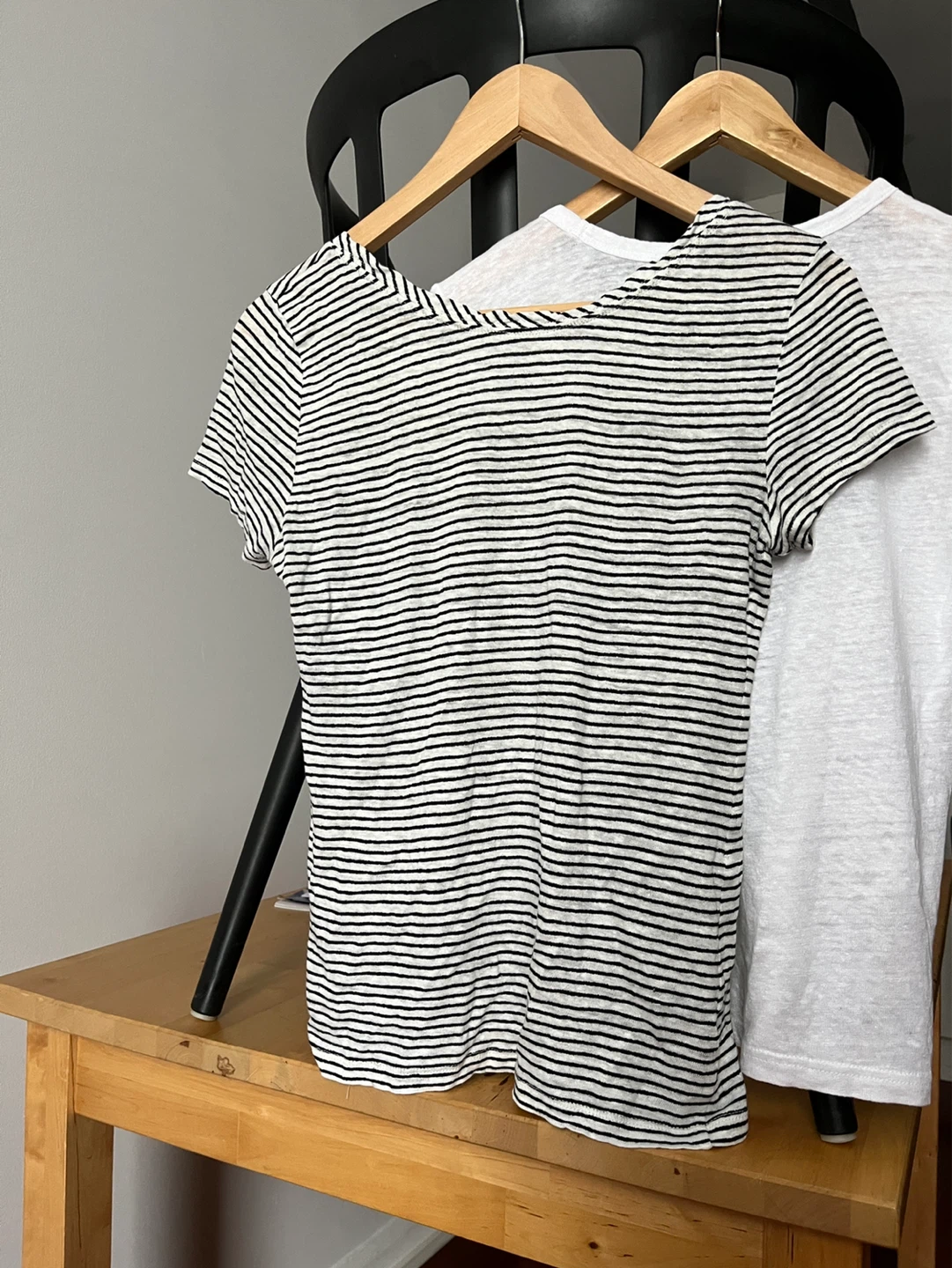 2 Linen Ts White and Stripe - photo 3