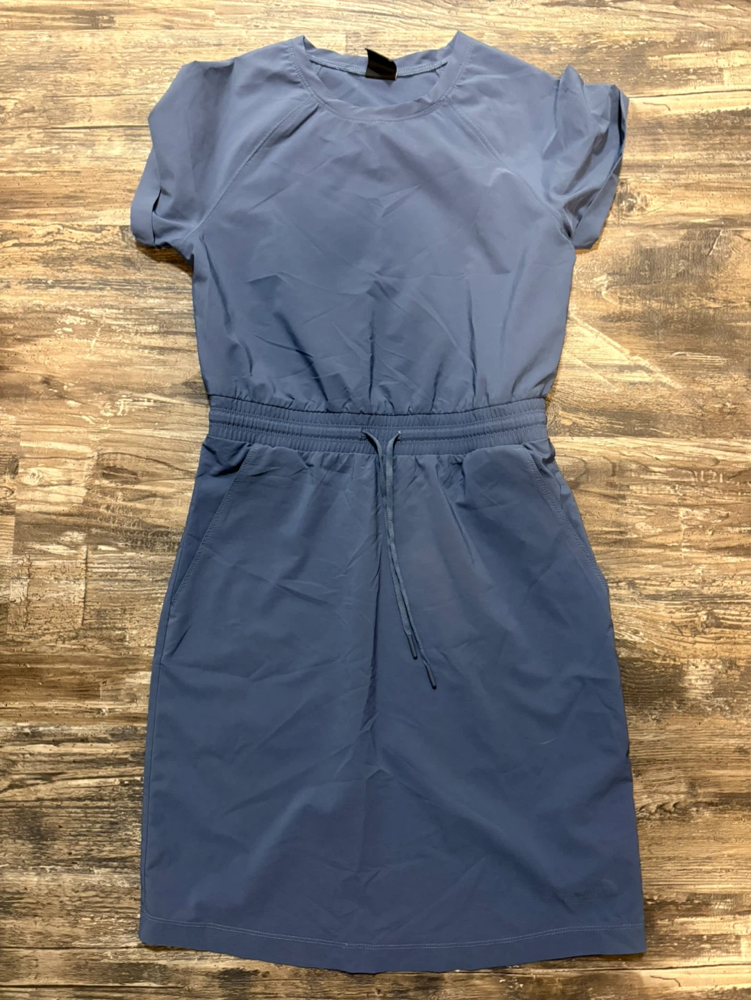 The North Face Women's Blue Short Sleeve Drawstring Dress Size S