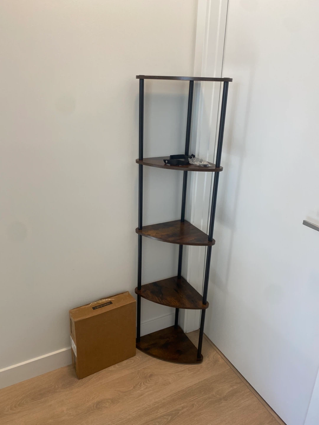 Corner shelf - rustic brown - brand new, assembled - photo 3