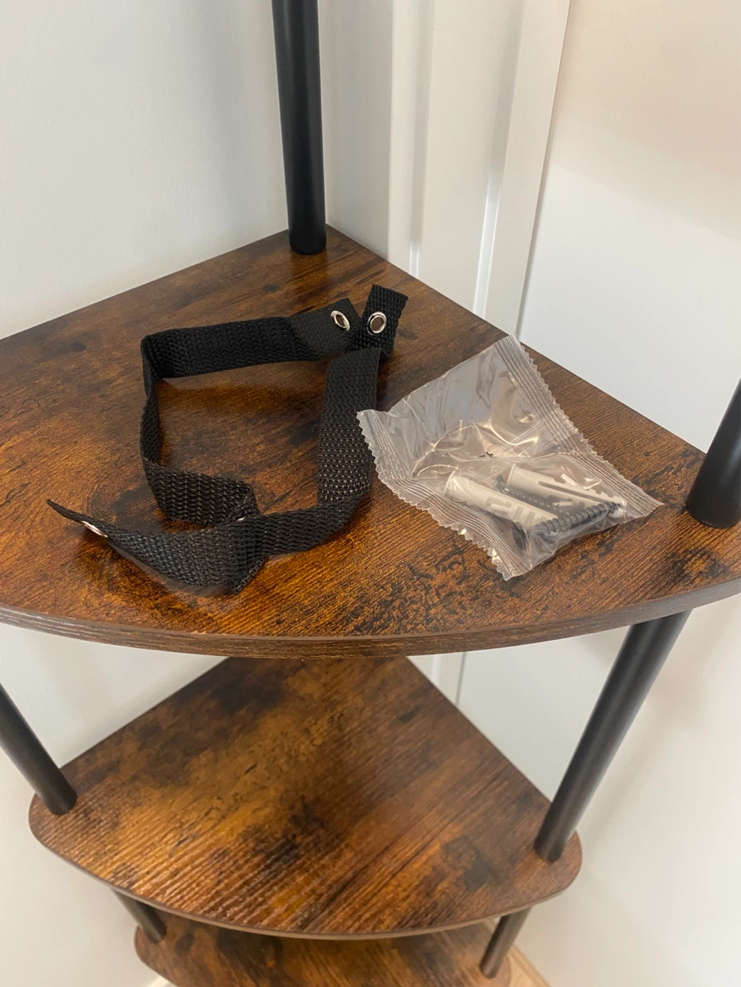 Corner shelf - rustic brown - brand new, assembled - photo 4