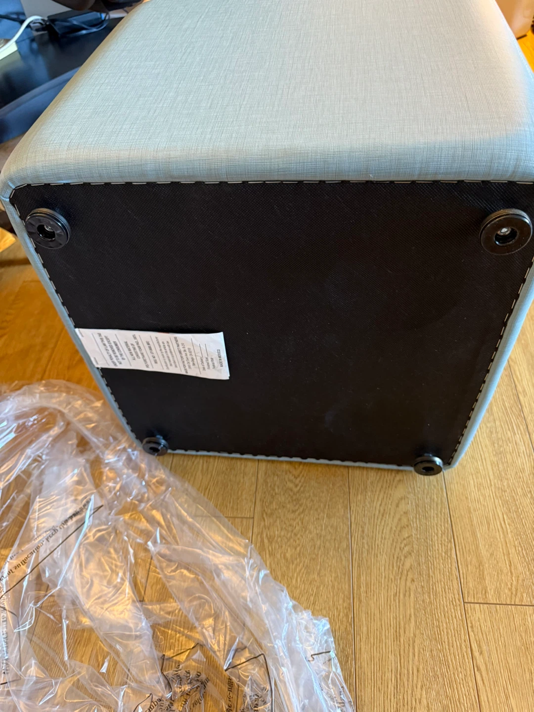 Blue Ottoman table with Wooden Top - photo 5