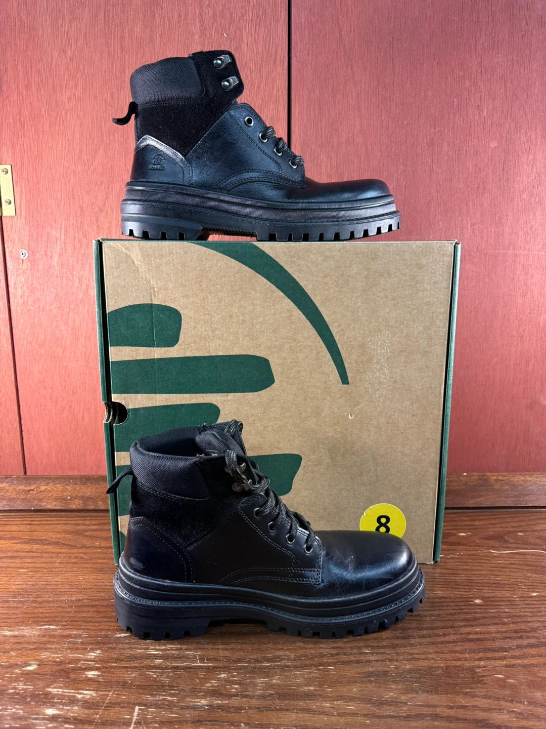 Kamik men's black leather winter boots Size US 8 - photo 2