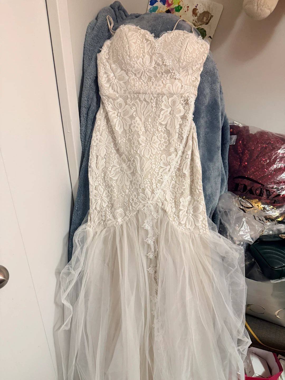 Ever Pretty Lace Tulle Mermaid Wedding Dress - photo 3
