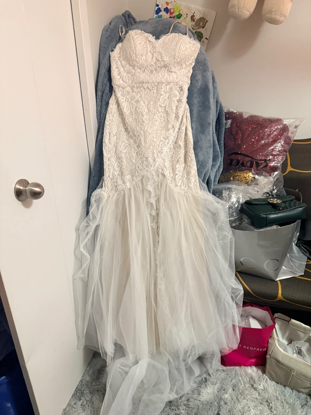 Ever Pretty Lace Tulle Mermaid Wedding Dress - photo 4